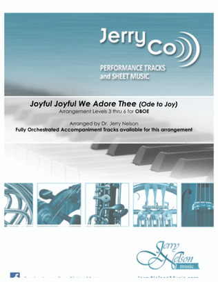Joyful Joyful We Adore Thee (Arrangements Level 3-6 for OBOE + Written Acc) Hymns