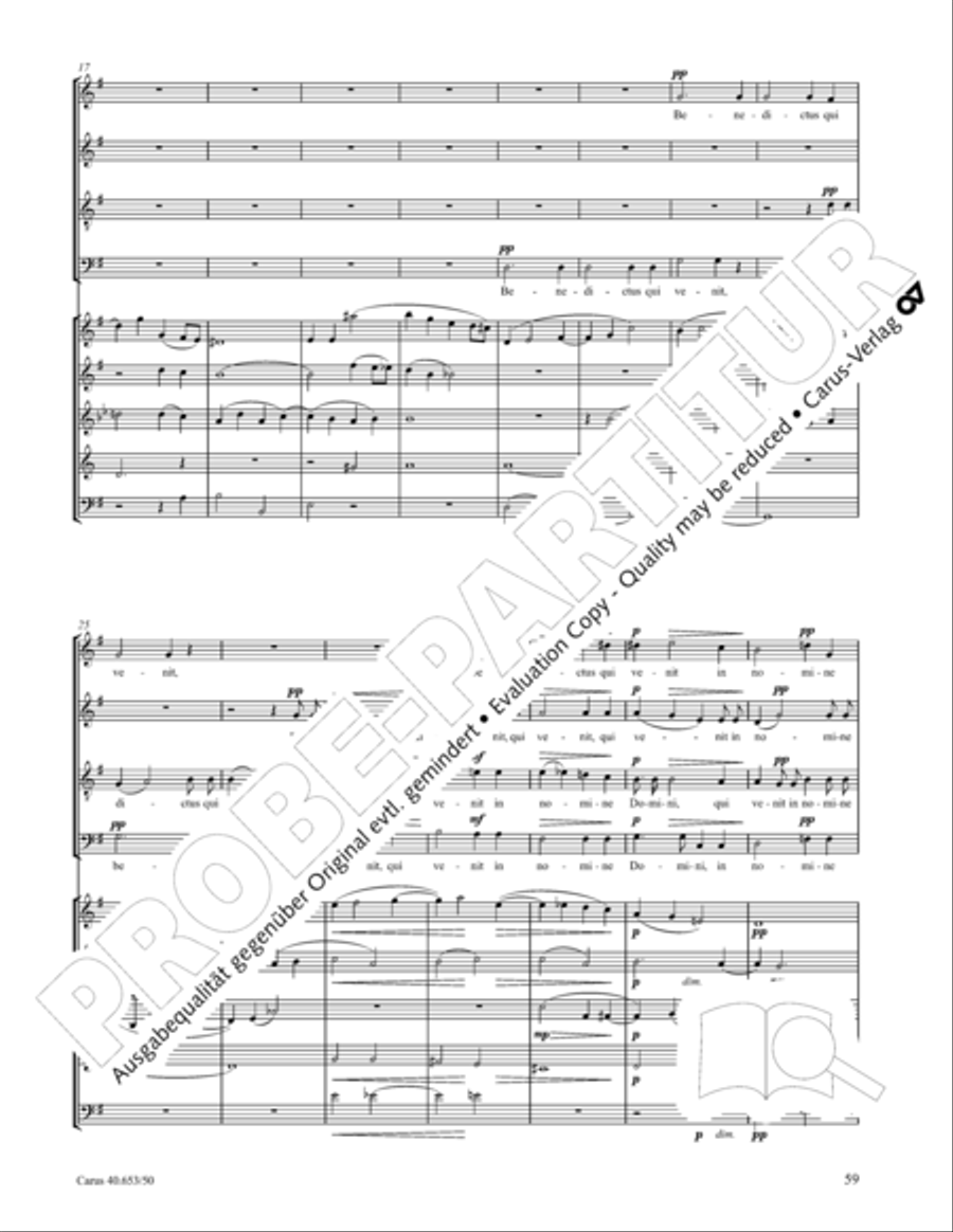 Mass in D Major (Missa in D) 4-Part scores gallery preview page 60