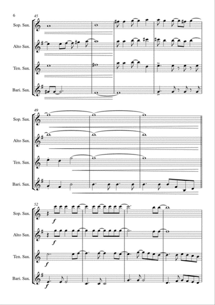 Africa Africa Saxophone Quartet scores gallery preview page 6