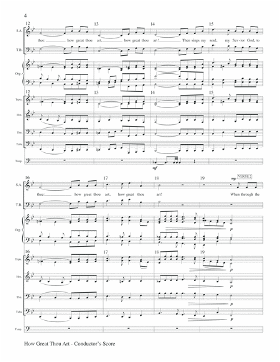 How Great Thou Art Choir scores gallery preview page 4