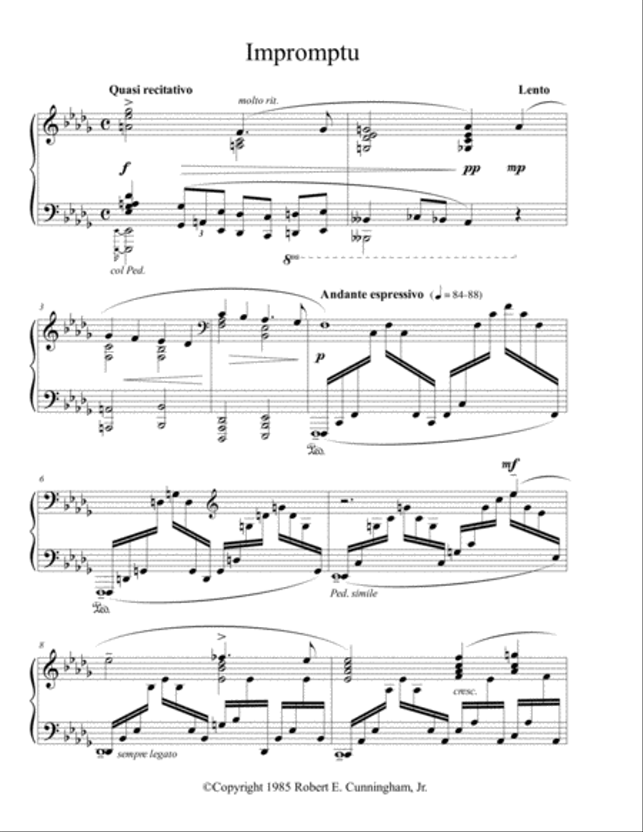 Impromptu for Piano Piano Solo scores gallery preview page 2
