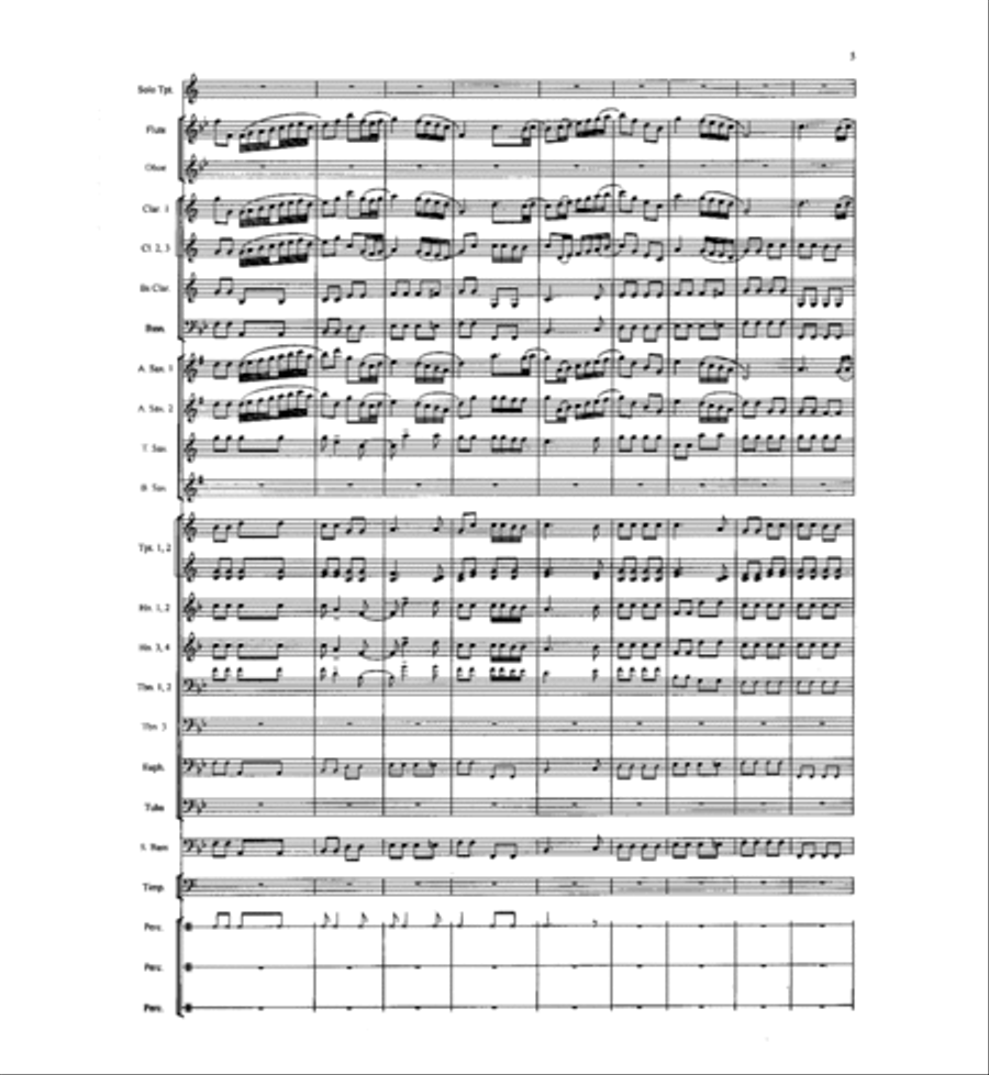 Allegro from Concerto for Trumpet Concert Band scores gallery preview page 4