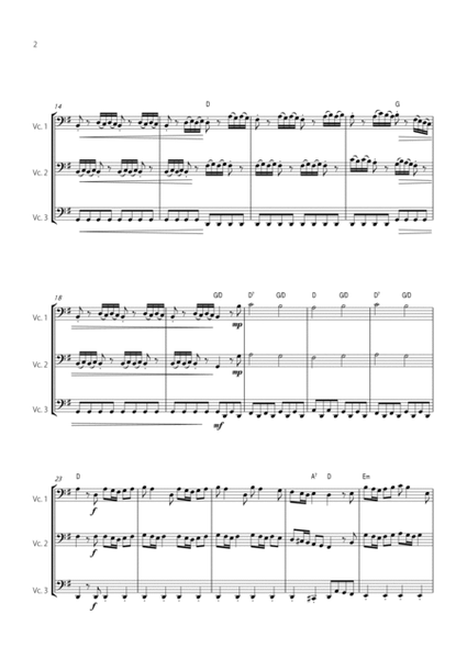 "Spring" (La Primavera) by Vivaldi - Easy version for CELLO TRIO image number null