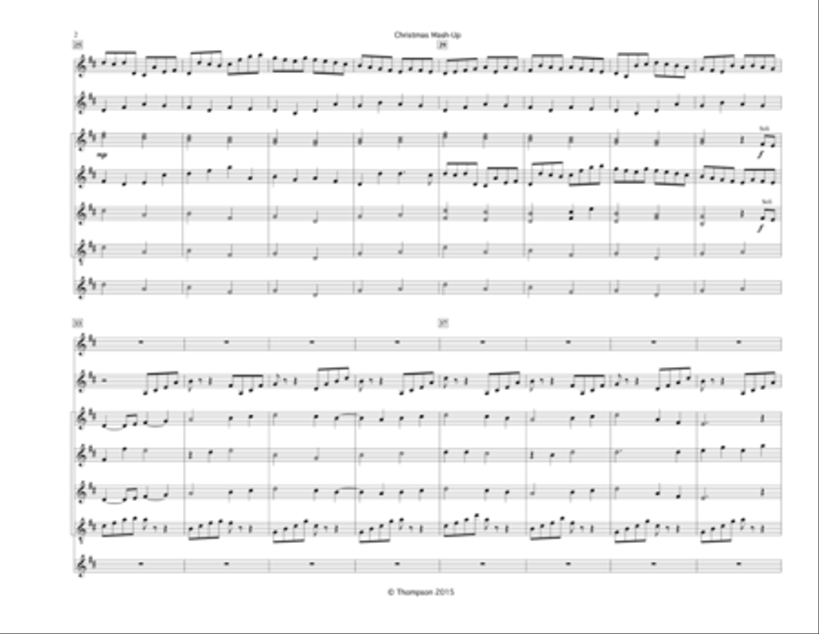 Christmas Mash-up For Percussion Ensemble Percussion Ensemble scores gallery preview page 2
