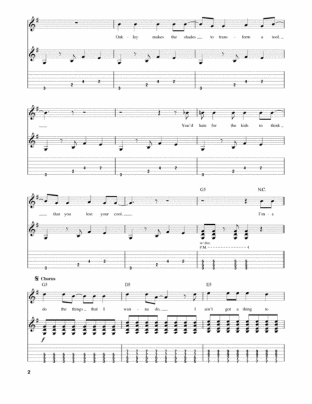 Pork And Beans by Weezer Electric Guitar - Digital Sheet Music