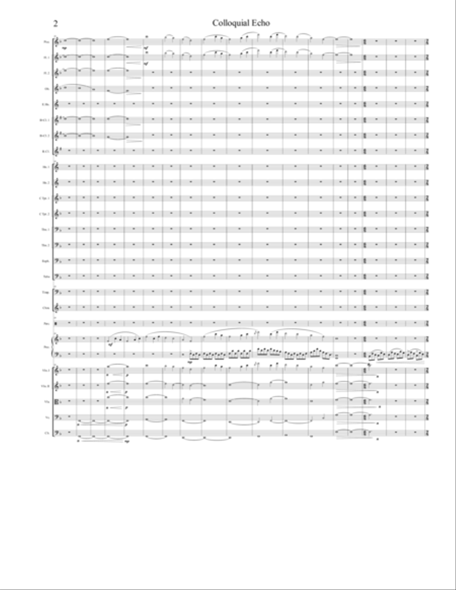 Op. 4 - Colloquial Echo for Full Orchestra Percussion Ensemble scores gallery preview page 3