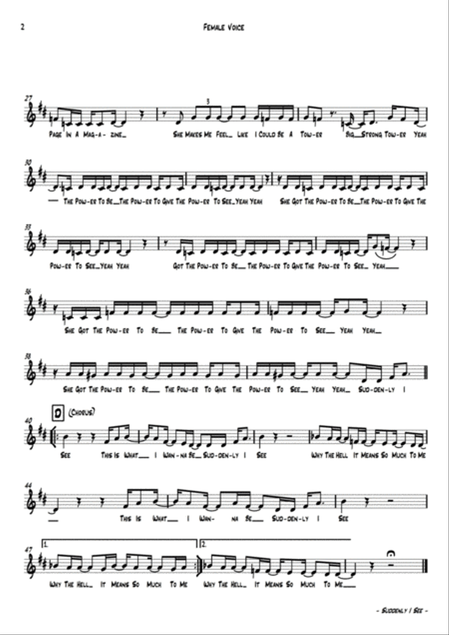 Suddenly I See Large Ensemble scores gallery preview page 3
