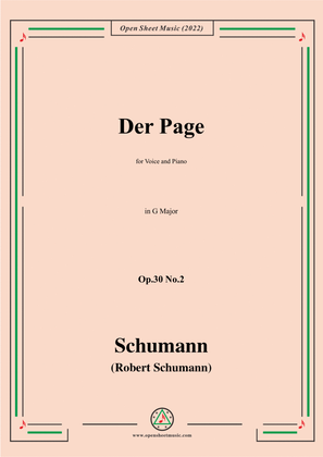 Schumann-Der Page,Op.30 No.2,in G Major
