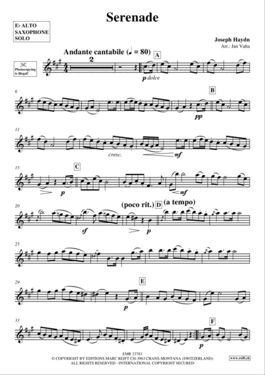 Serenade Alto Saxophone scores gallery preview page 2