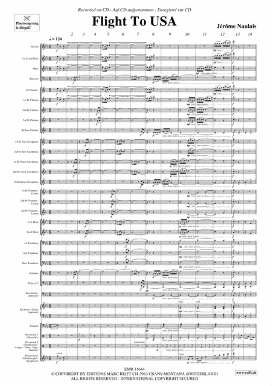 Flight To USA Concert Band scores gallery preview page 4
