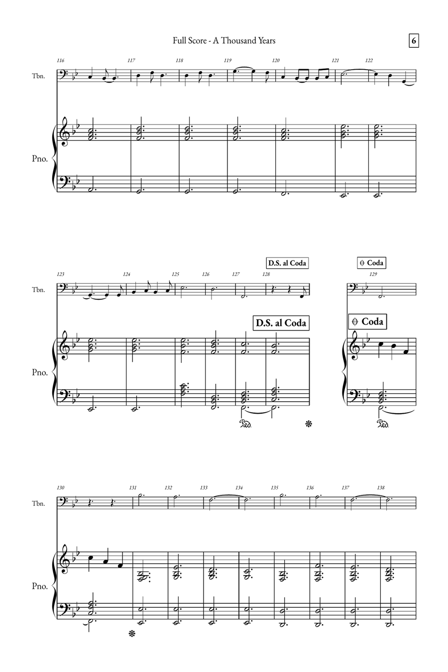 A Thousand Years Easy Piano scores gallery preview page 6