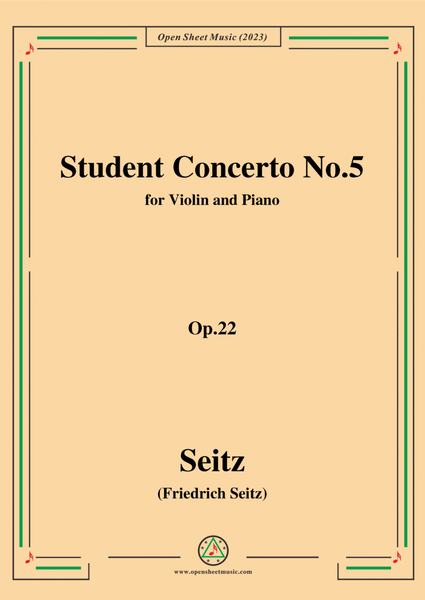 Seitz-Student Concerto No.5,Op.22,in D Major,for Violin and Piano image number null