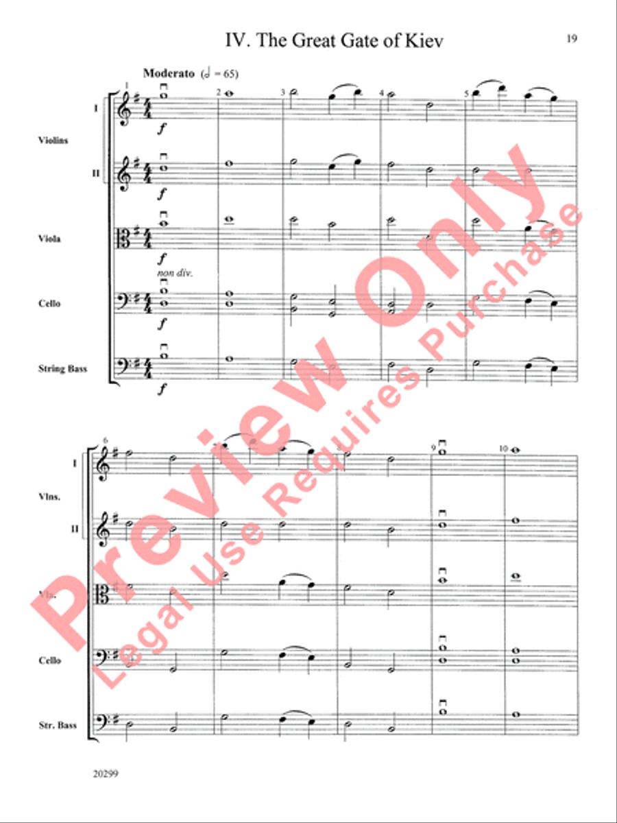 Pictures at an Exhibition, Selections from String Orchestra scores gallery preview page 20