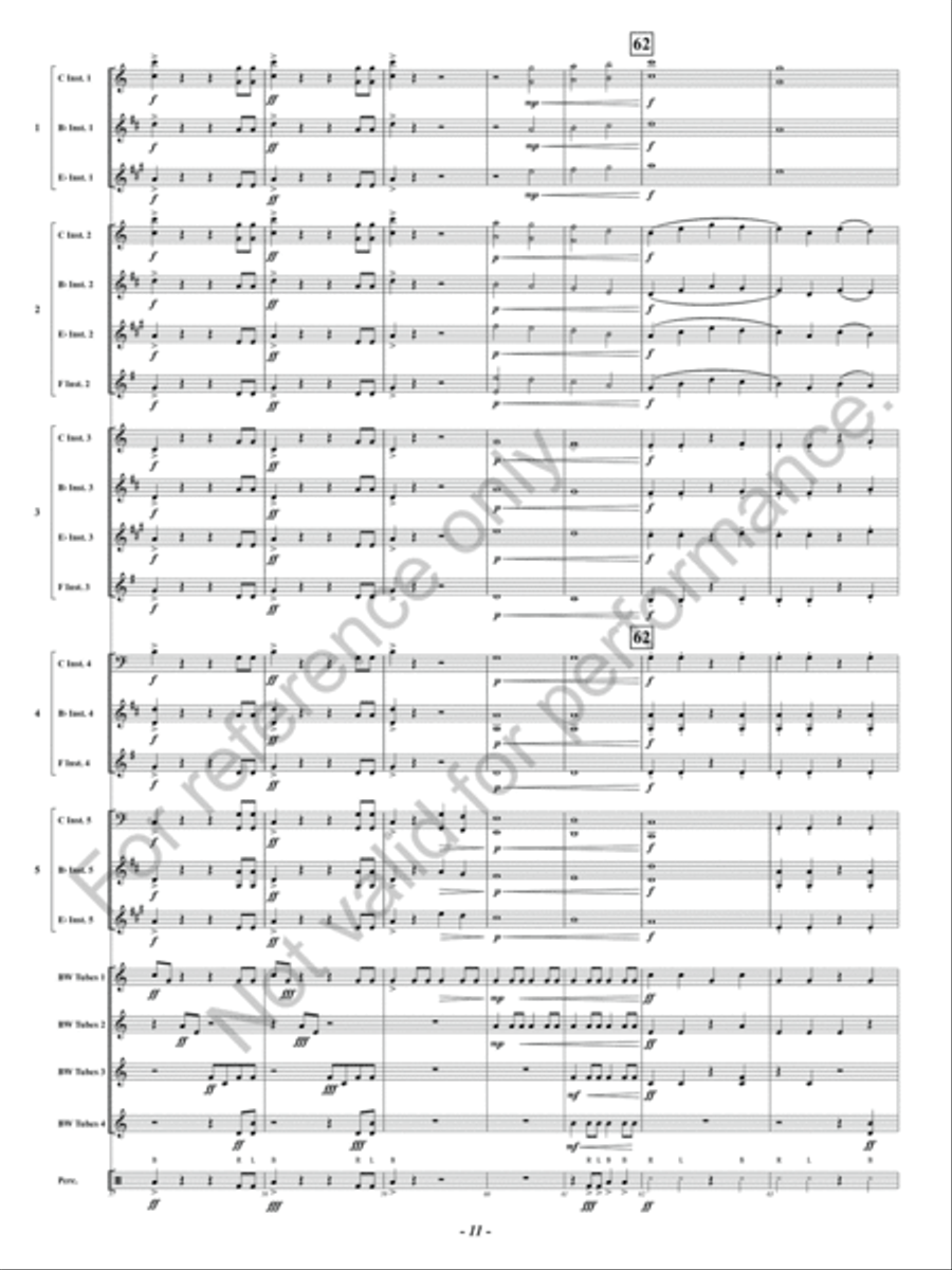 Canon in Boombucket Major Concert Band scores gallery preview page 12