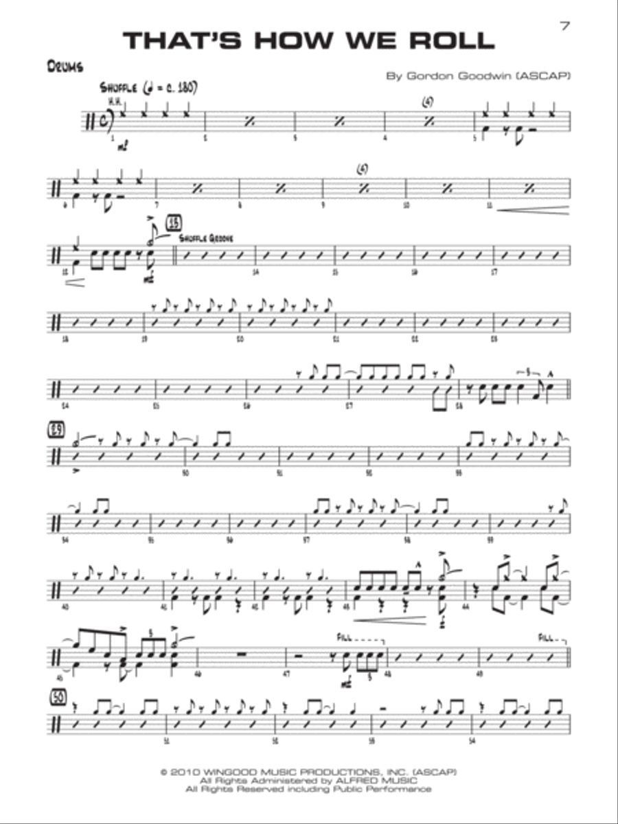 Gordon Goodwin's Big Phat Play Along, Volume 2 Drum Set scores gallery preview page 9