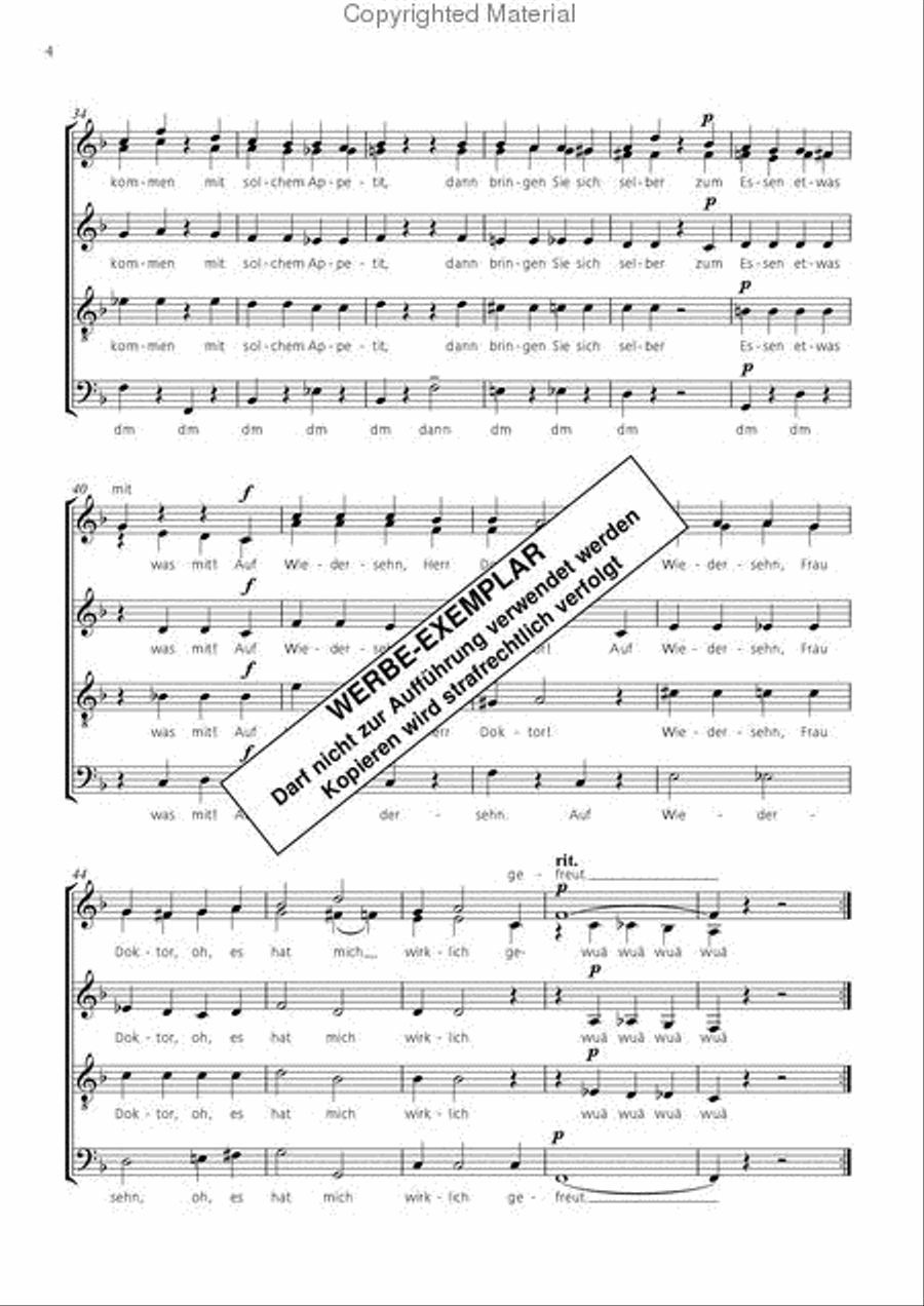 Auf Wiederseh'n, Herr Doktor 4-Part scores gallery preview page 4