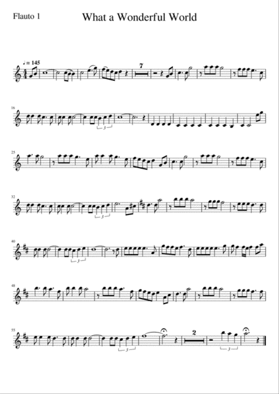 What A Wonderful World Clarinet scores gallery preview page 5