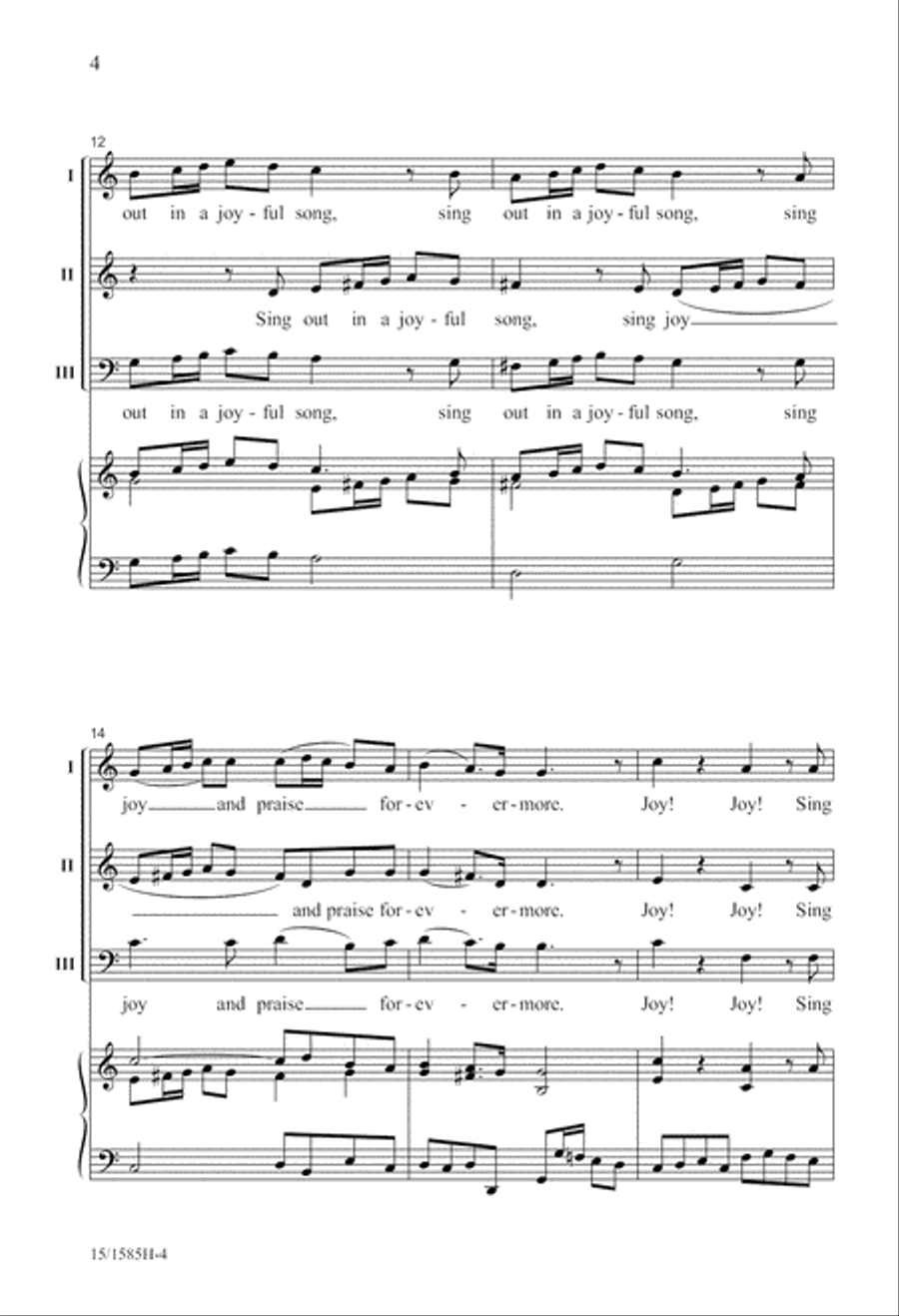 Sing for Joy! 3-Part scores gallery preview page 4