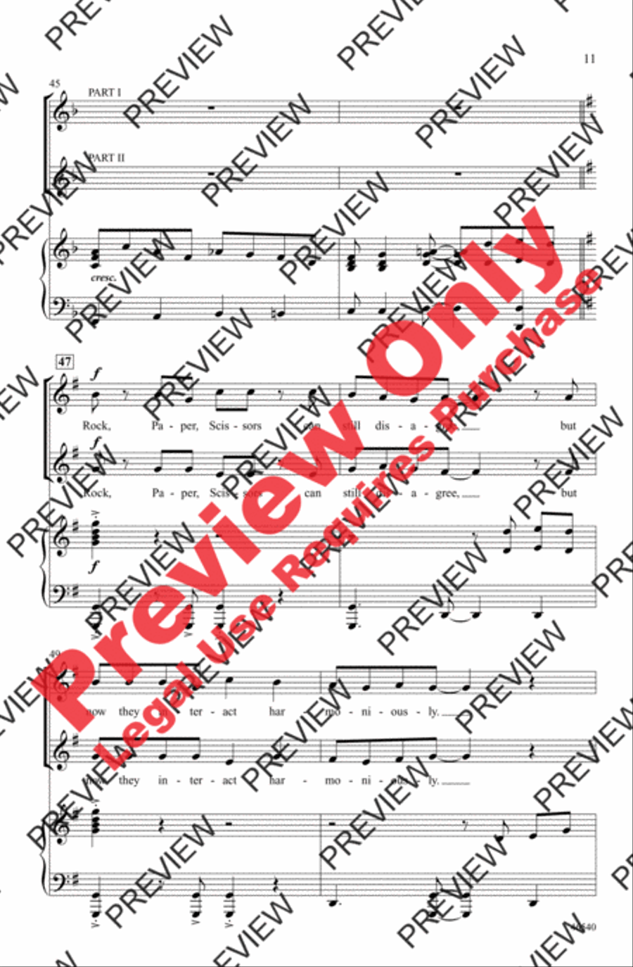 Rock, Paper, Scissors Rock, Paper, Scissors 2-Part scores gallery preview page 11