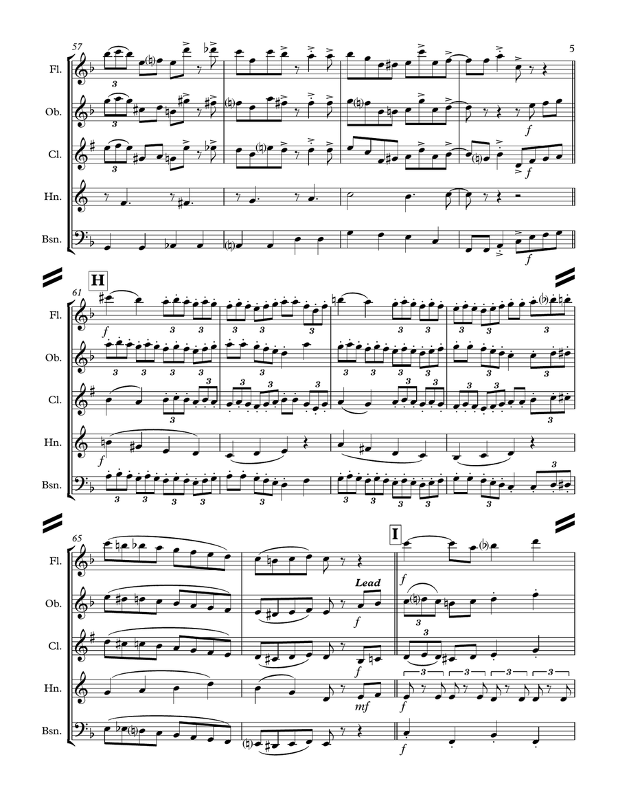 It's Beginning To Look Like Christmas Woodwind Quintet scores gallery preview page 6