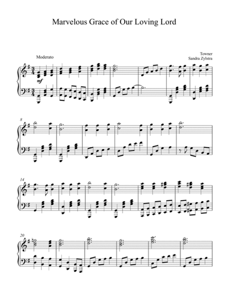 Marvelous Grace of Our Loving Lord (late intermediate piano solo) image number null