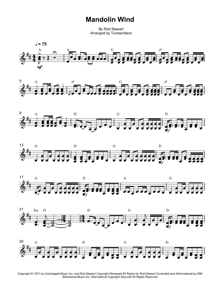 Mandolin Wind (banjo) Mandolin Wind (banjo) Banjo scores gallery preview page 1