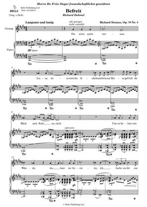 Befreit, Op. 39 No. 4 (C-sharp minor)