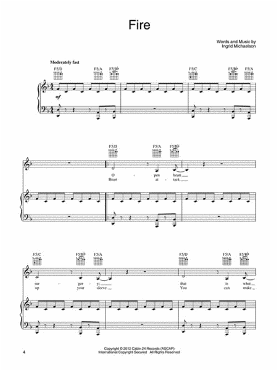 Ingrid Michaelson – Human Again Piano, Vocal, Guitar scores gallery preview page 3