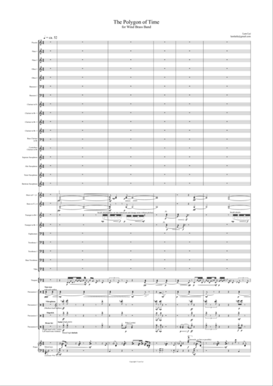 The Polygon of Time [Full Score] Concert Band scores gallery preview page 5