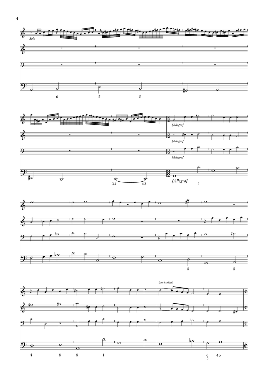 Sonata a 3 (d moll) - with modern clefs Small Ensemble scores gallery preview page 4
