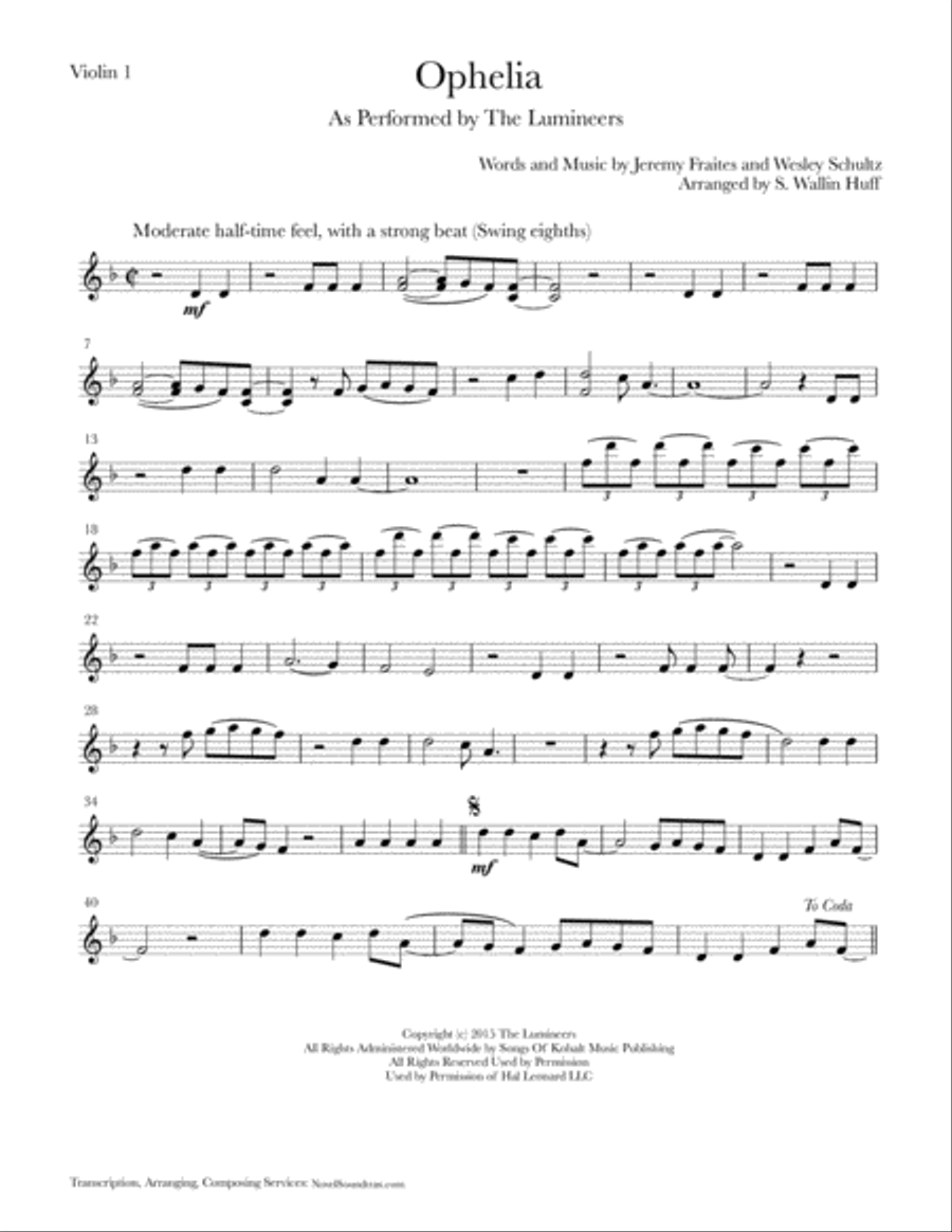 Ophelia String Quartet scores gallery preview page 5