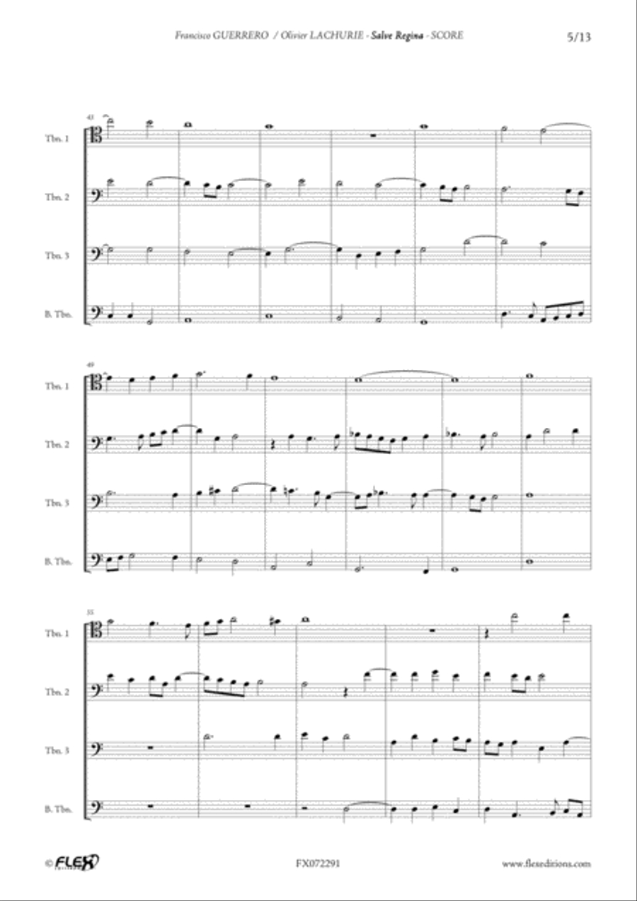 Salve Regina Trombone Quartet scores gallery preview page 5