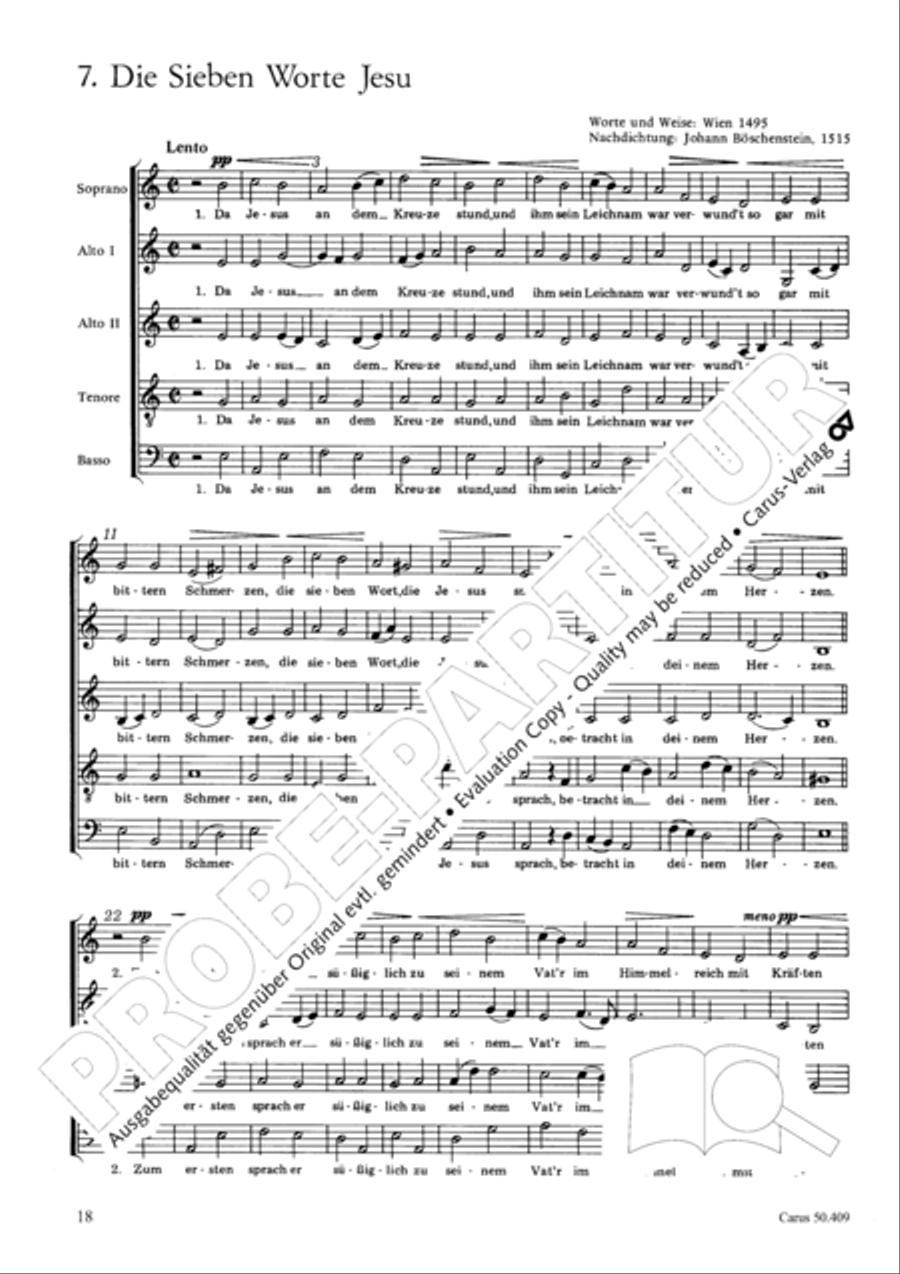 Zwolf deutsche geistliche Gesange Score scores gallery preview page 19