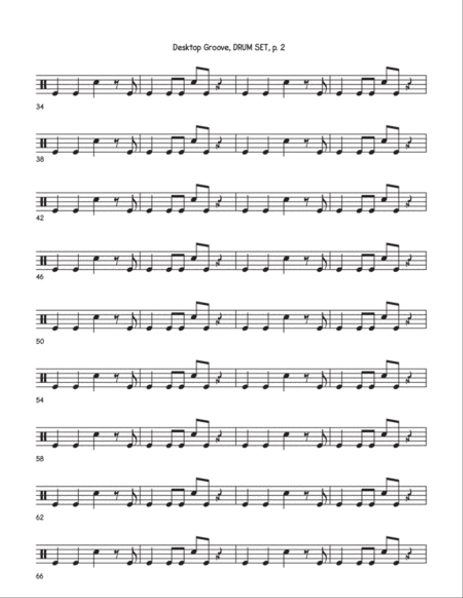 Desktop Grove for big band drumset Small Ensemble scores gallery preview page 2