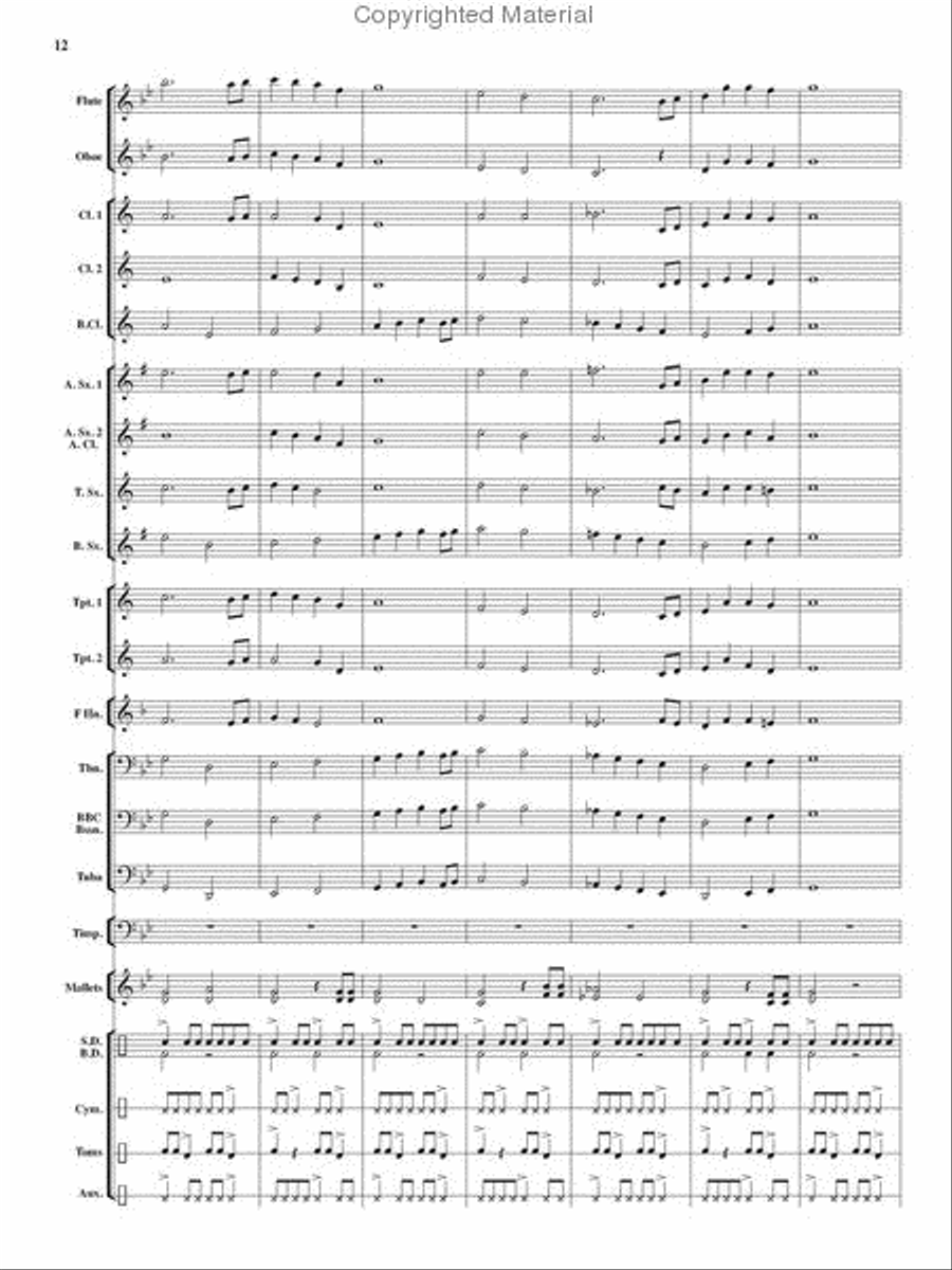 Renegade Dances Renegade Dances Concert Band scores gallery preview page 12