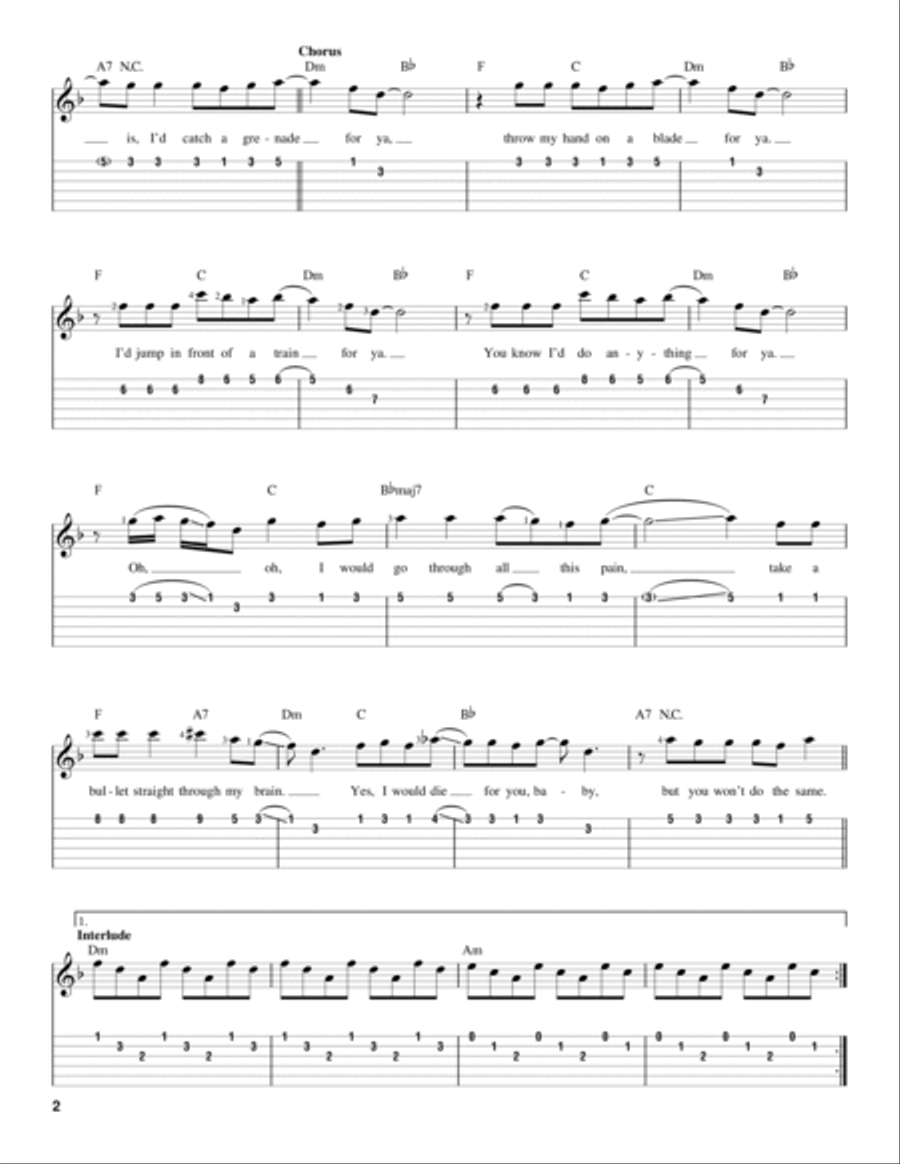 Grenade Acoustic Guitar scores gallery preview page 2
