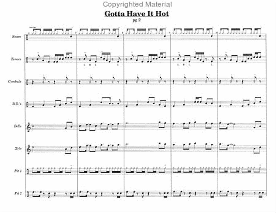 Gotta Have It Hot Percussion Ensemble scores gallery preview page 4