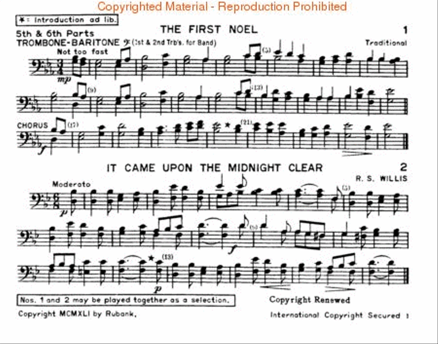 Christmas Carols for Band or Brass Choir Concert Band scores gallery preview page 2