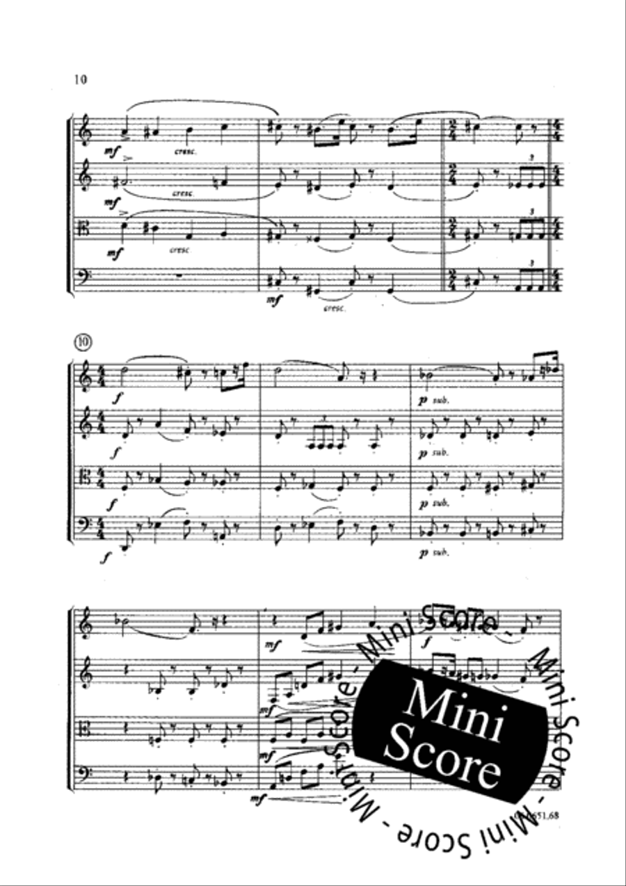 Intermede I Saxophone Quartet scores gallery preview page 12