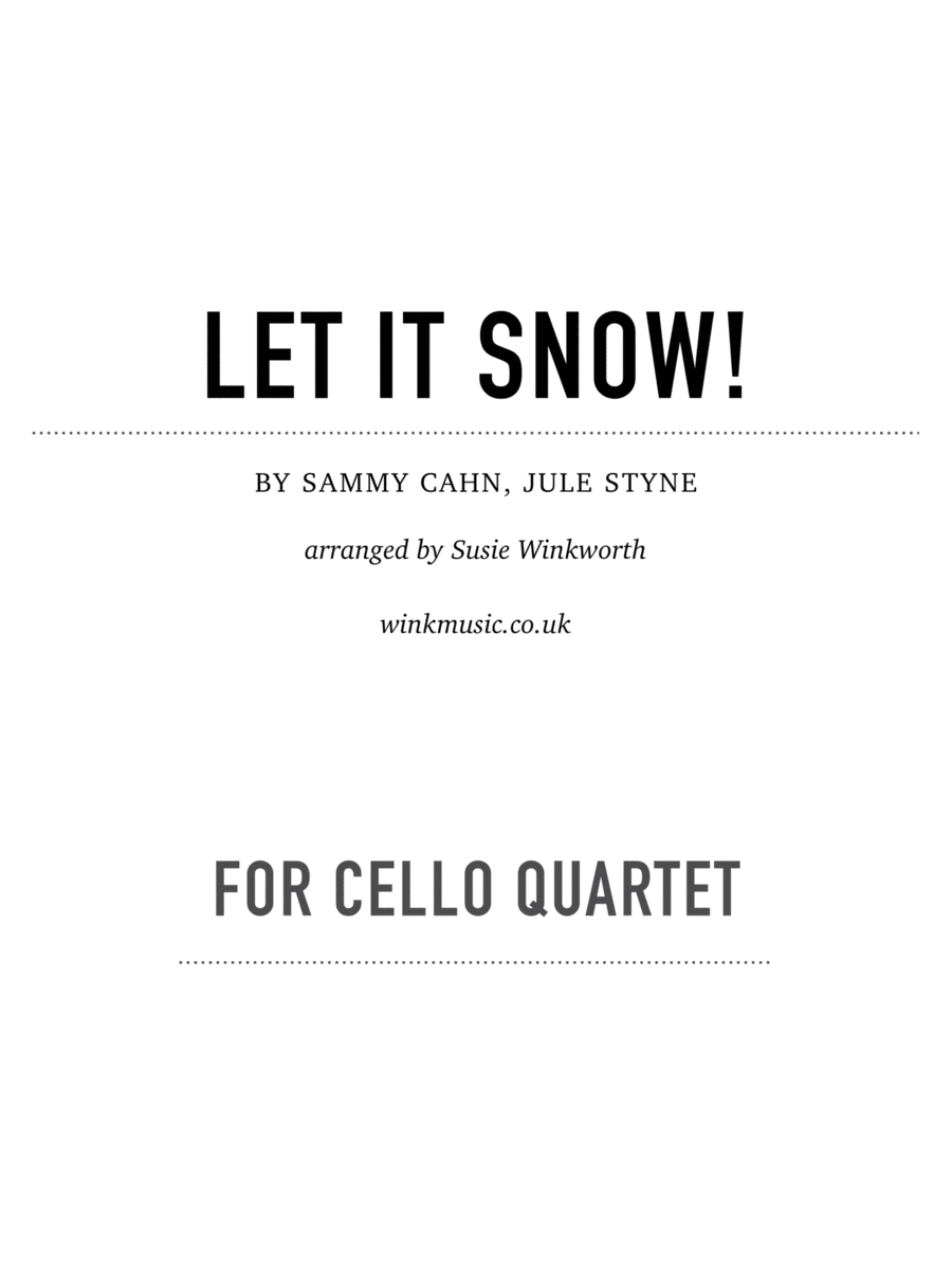 Let It Snow! Let It Snow! Let It Snow! String Quartet scores gallery preview page 1