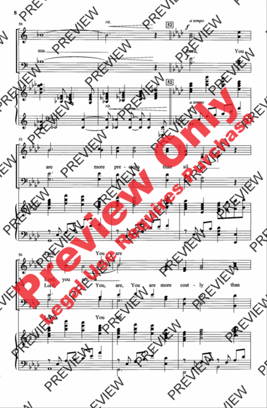 More Precious Than Silver with Give Me Jesus 4-Part scores gallery preview page 8