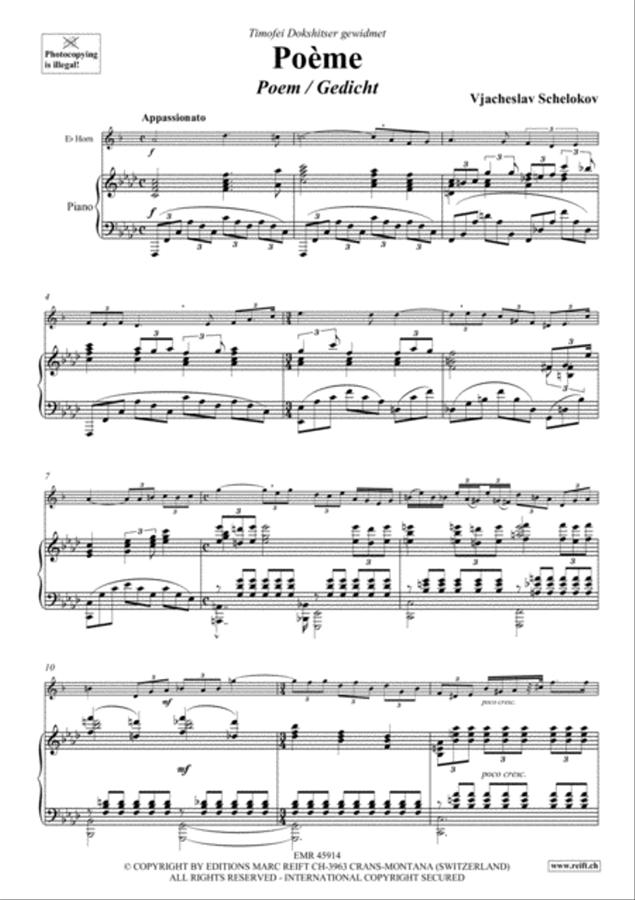 Poeme Poeme Horn scores gallery preview page 4