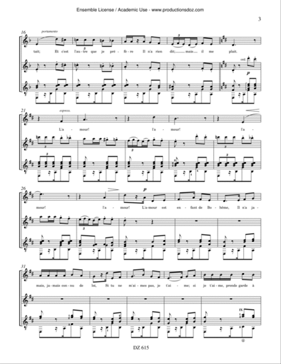 Habanera de Carmen Classical Guitar scores gallery preview page 3