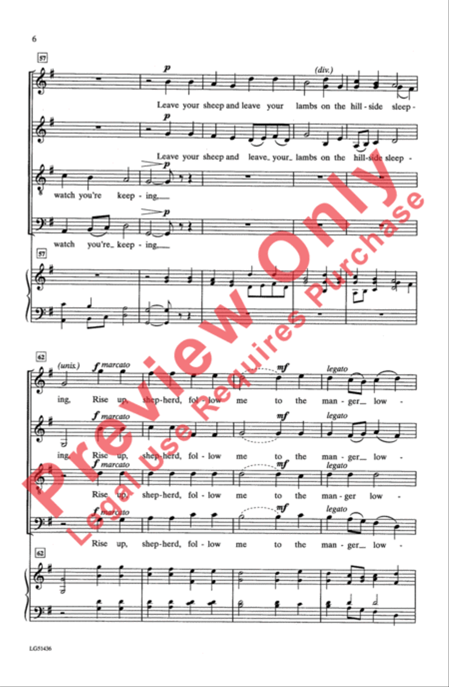 Noel We Sing Noel We Sing 4-Part scores gallery preview page 6