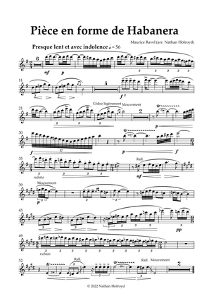Pièce en forme de habanera (arr. for E-flat saxophone and harp) Saxophone Part