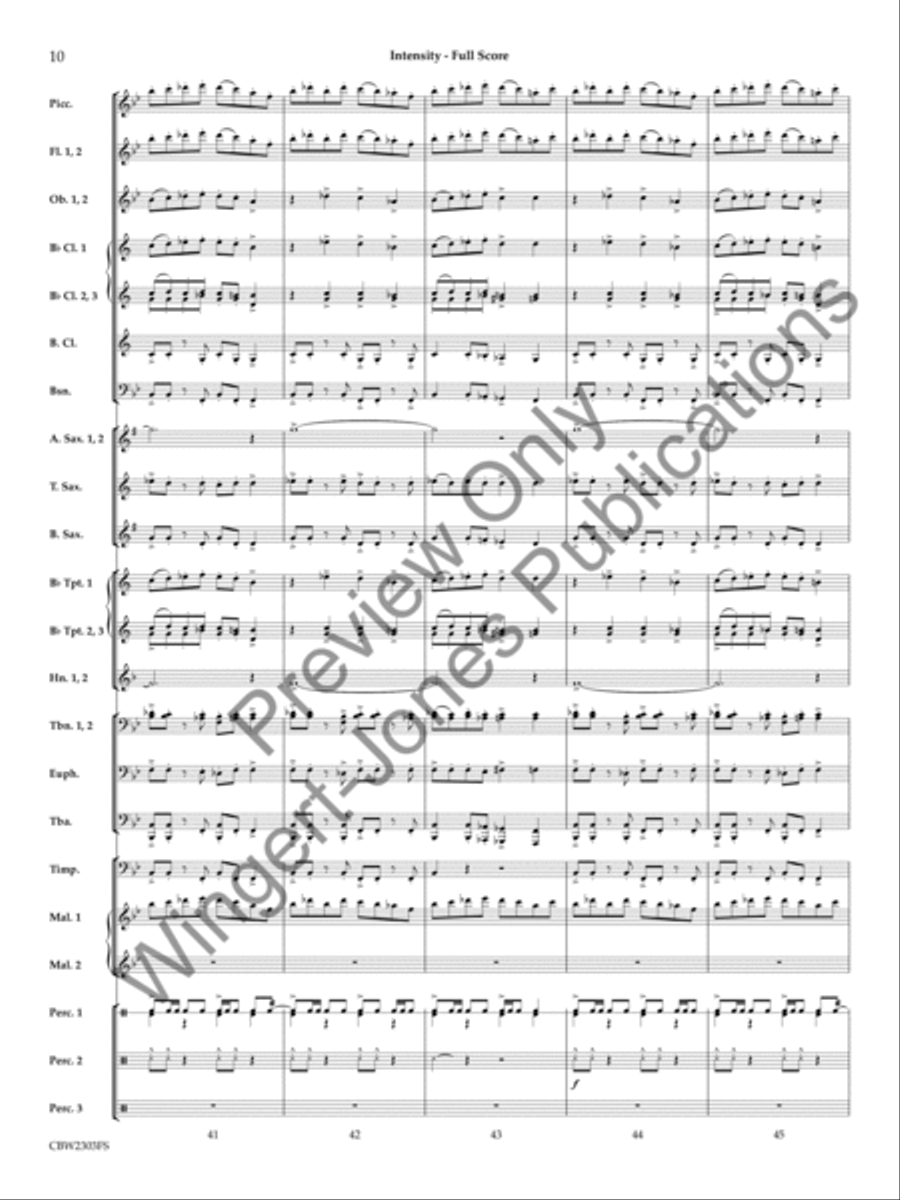 Intensity Concert Band scores gallery preview page 11