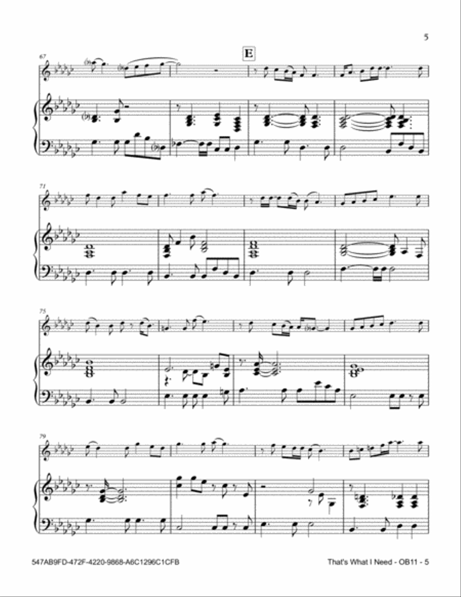 That's What I Need That's What I Need Piano scores gallery preview page 5