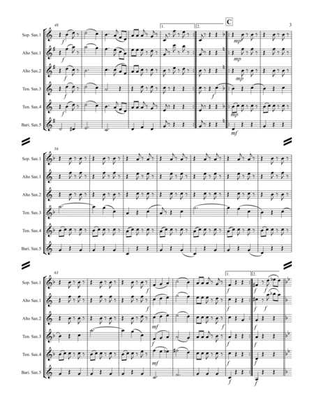The Blue Danube (for Saxophone Quintet SATTB or AATTB) image number null