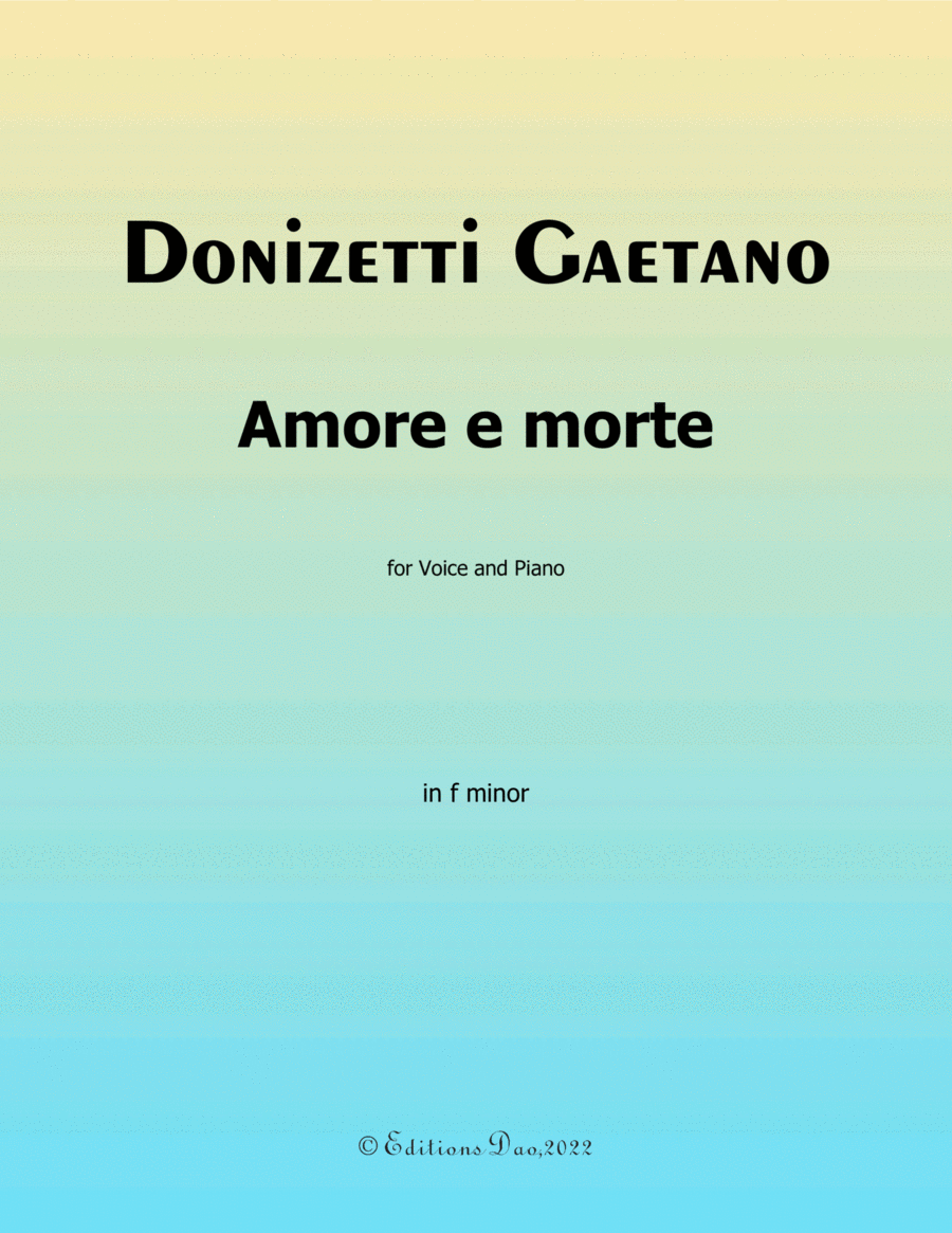 Amore e morte, by Donizetti, in f minor image number null