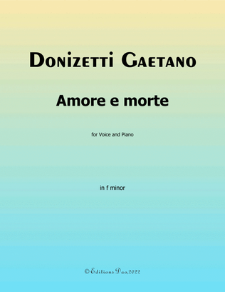 Amore e morte, by Donizetti, in f minor
